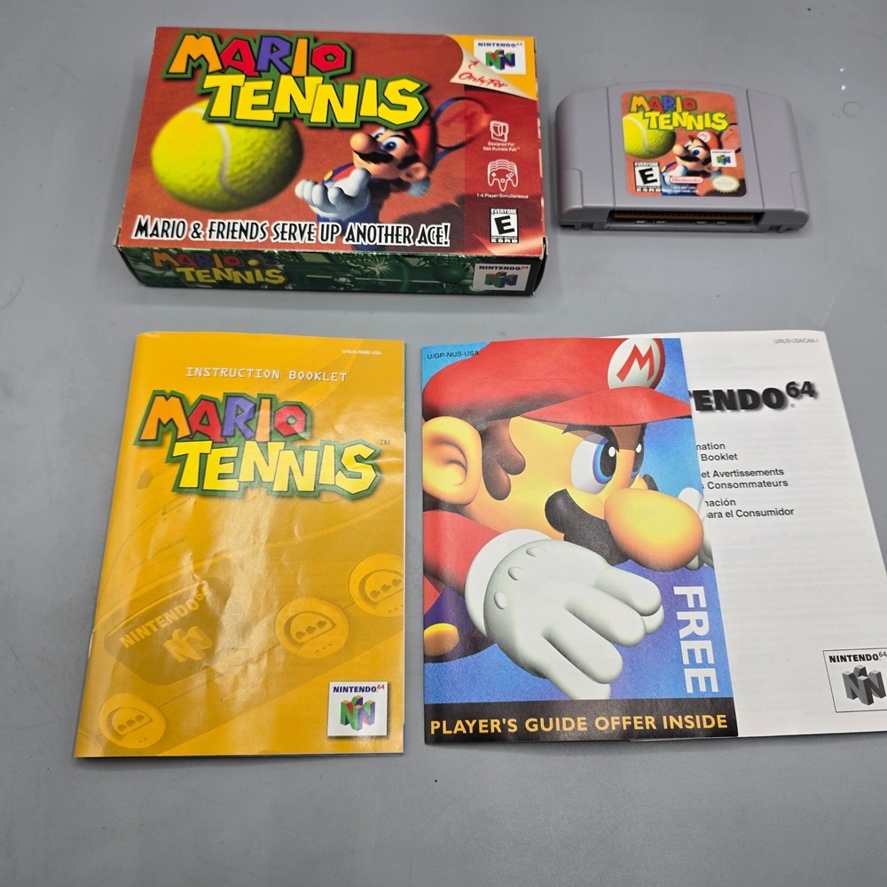 Mario Tennis Nintendo 64 N64 CIB Complete With Box Manual NUS-NM8E-USA Authentic